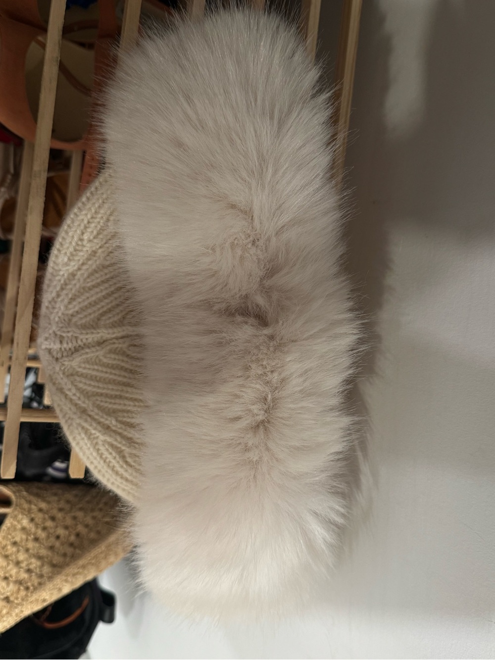ALO Yoga Cream Knit Pom Beanie